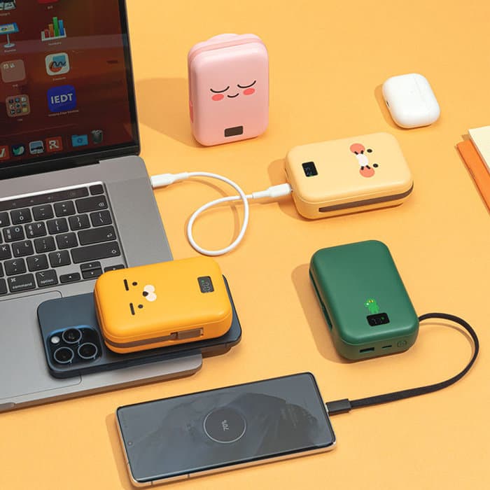 지오엑스스튜디오 카카오프렌즈 케이블형 맥세이프 보조 배터리 20000mAh