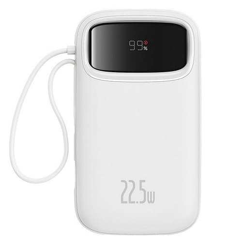 베이스어스 PD 22.5W Qpow2 듀얼 케이블 보조 배터리 PPQD3-10 10000mAh